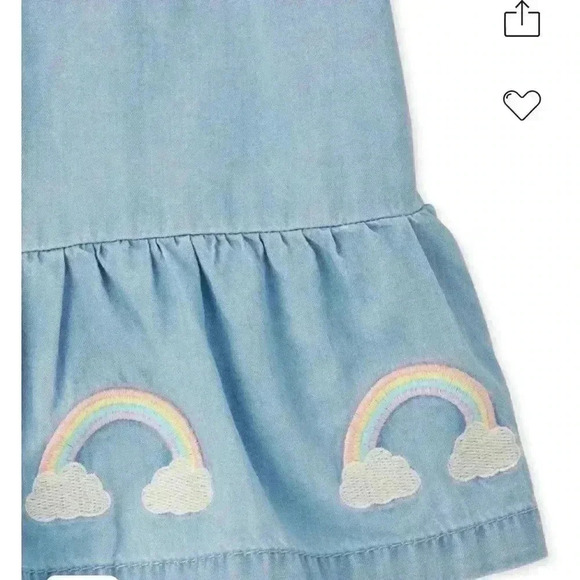 The Children's Place 5T Girls Embroidered
🌈 Chambray Dress - denim Med Wash - Picture 6 of 8